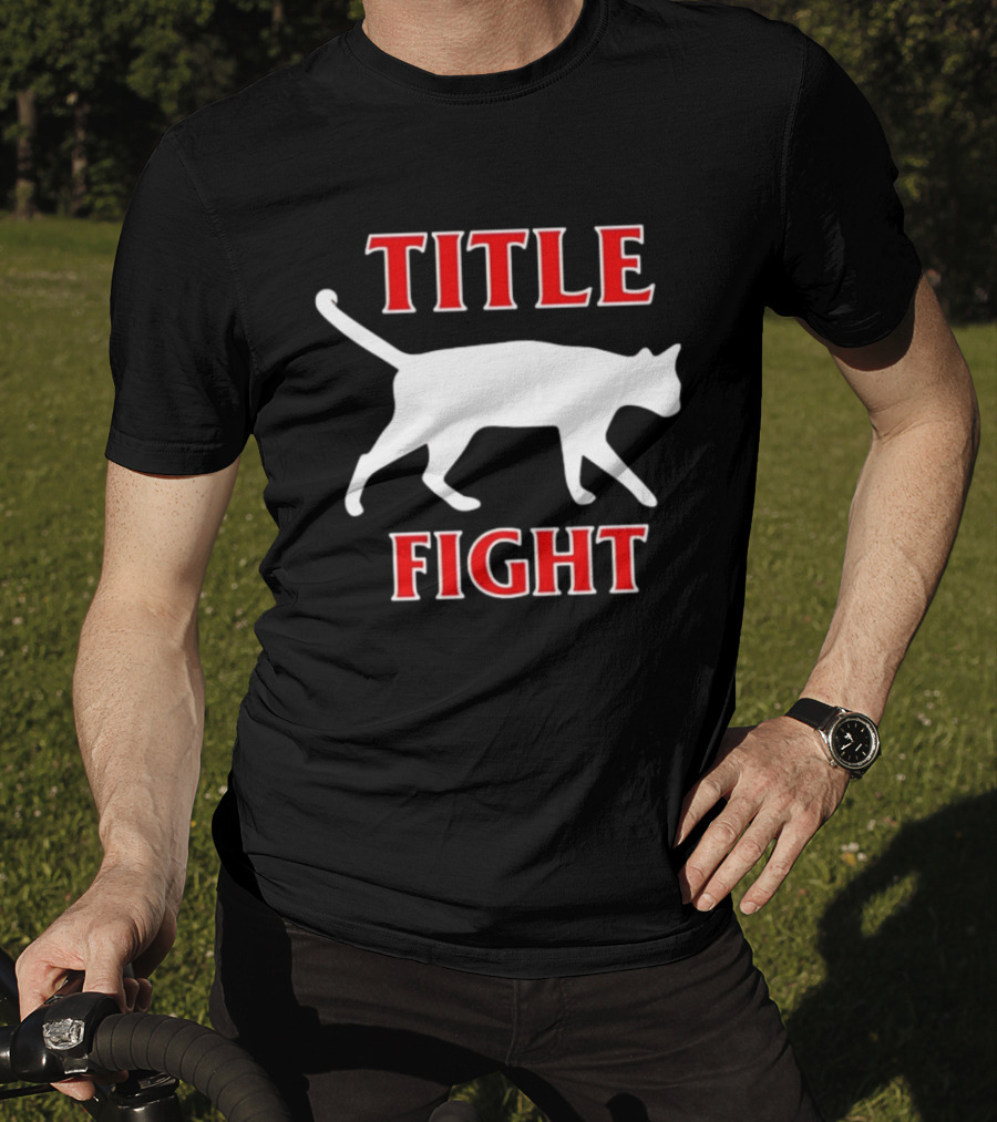Title Fight Cat Silhouette Bold Red T-Shirt