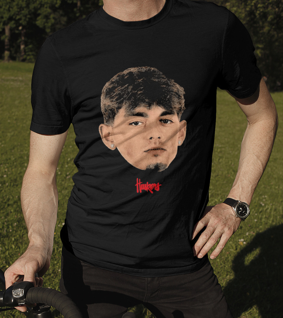 Connor Essegian Huskers Big Head Nebraska Cornhuskers T-Shirt