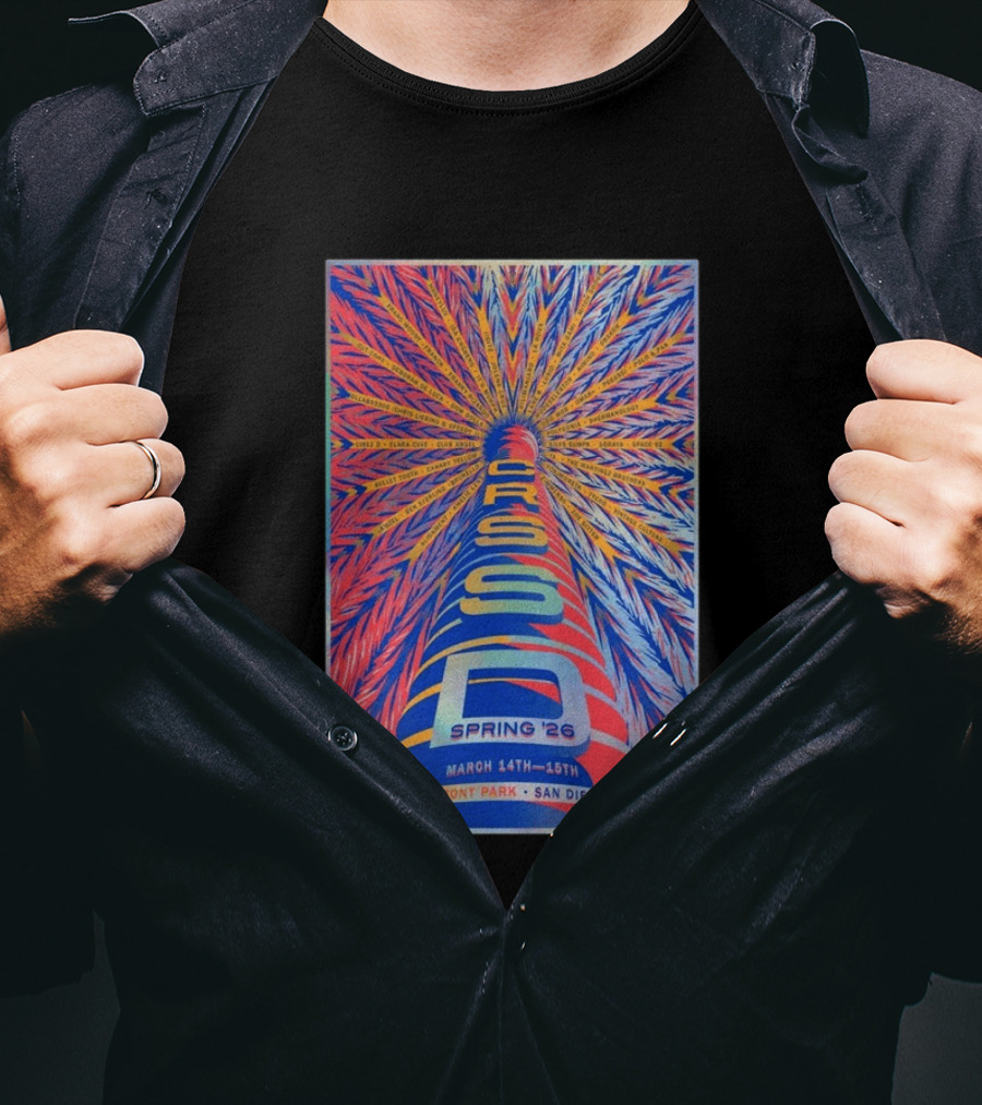 CRSSD Spring 2026 Waterfront Park San Diego March 14 15 Clara Cone Club Agua DJ Seinfeld Elkka T-Shirt