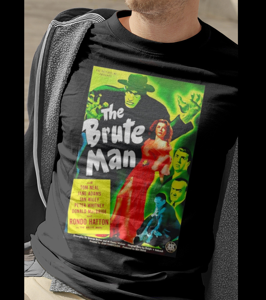 The Brute Man Rondo Hatton Tom Neal Jane Adams Jan Wiley Classic Horror Film T-Shirt
