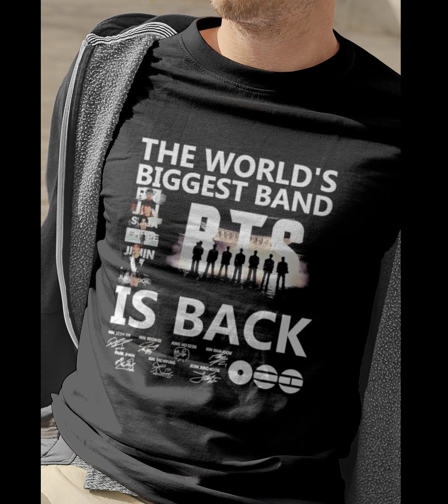 The World's Biggest Band BTS Is Back Silhouettes And Autographs T-Shirt
