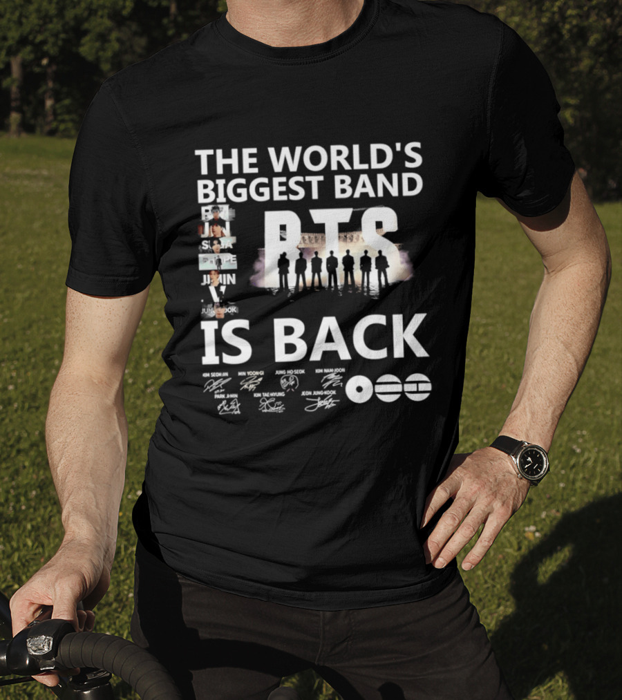 The World's Biggest Band BTS Is Back Silhouettes And Autographs T-Shirt