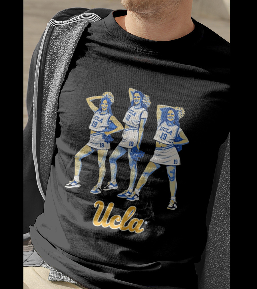 UCLA Bruins Women's Basketball Cheerleading Pom Poms Team Spirit T-Shirt
