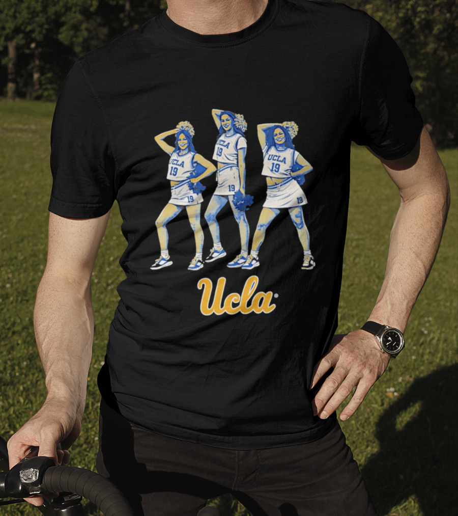 UCLA Bruins Women's Basketball Cheerleading Pom Poms Team Spirit T-Shirt