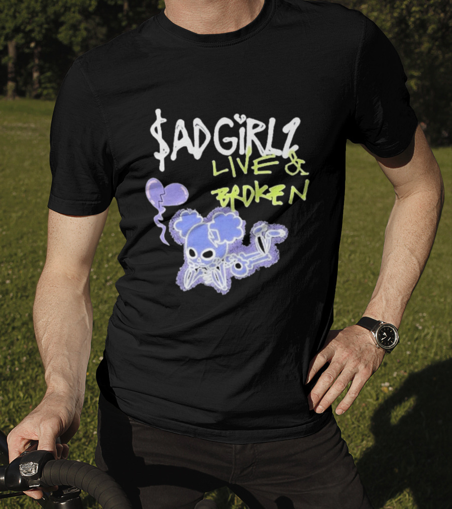 Junior H Sadgirlz Live And Broken Tour 2025 Skeleton Balloon T-Shirt
