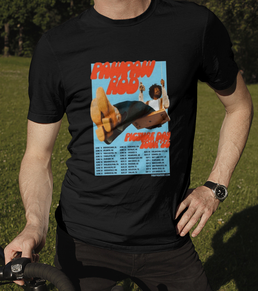 PawPaw Rod Picture Day Tour 2026 Concert Dates And Locations T-Shirt