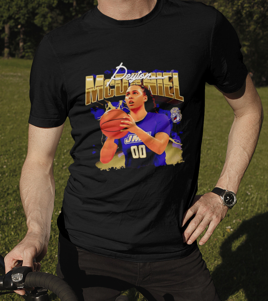Peyton McDaniel JMU Basketball Player 00 NCAA James Madison Dukes T-Shirt