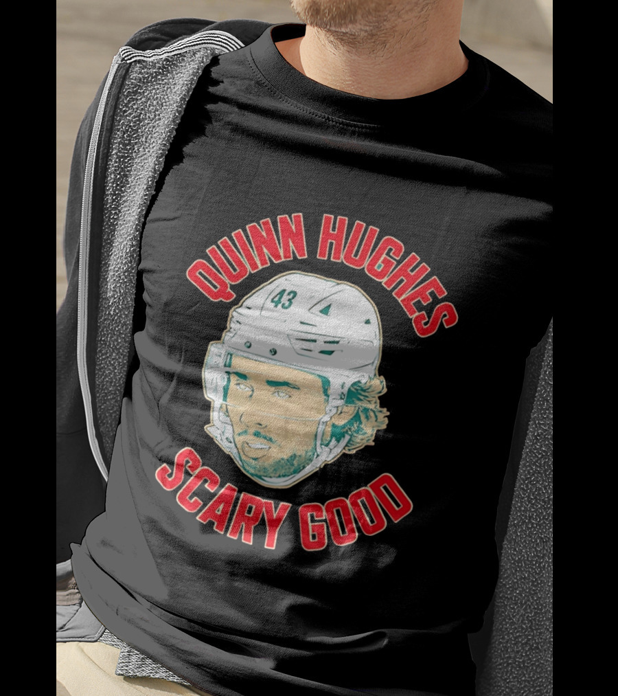 Quinn Hughes Scary Good Hockey 43 T-Shirt