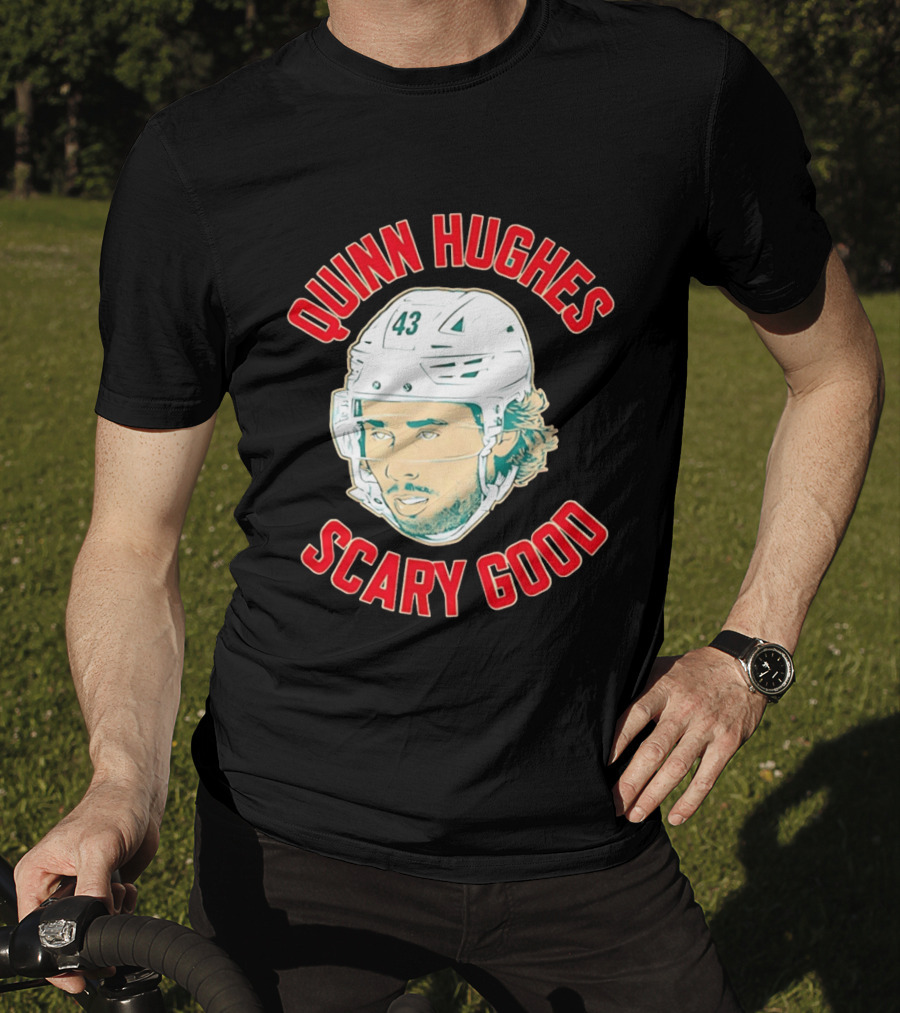 Quinn Hughes Scary Good Hockey 43 T-Shirt