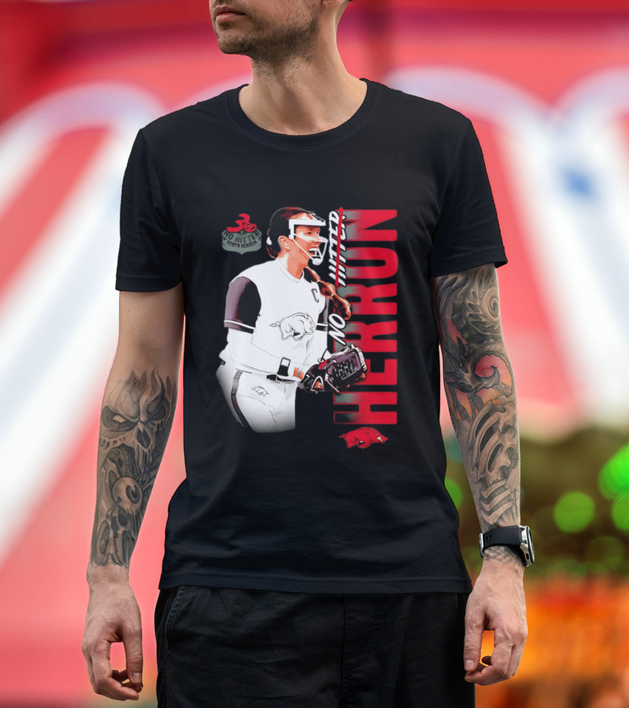 Robyn Herron Arkansas Razorbacks No Hitter No Hitz Herron T-Shirt