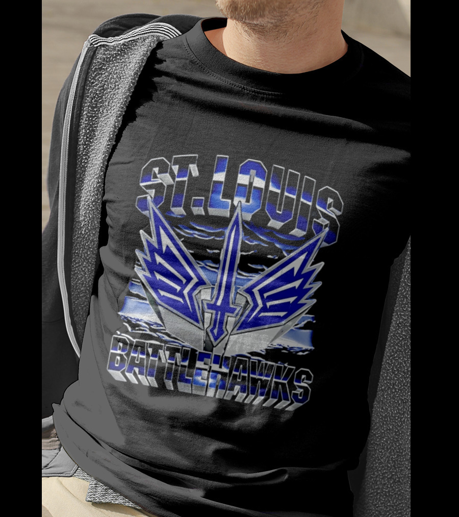 St. Louis Battlehawks Winged Sword T-Shirt