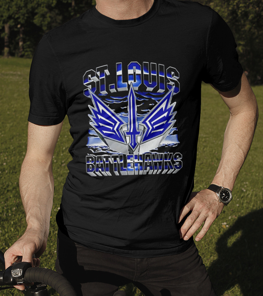 St. Louis Battlehawks Winged Sword T-Shirt