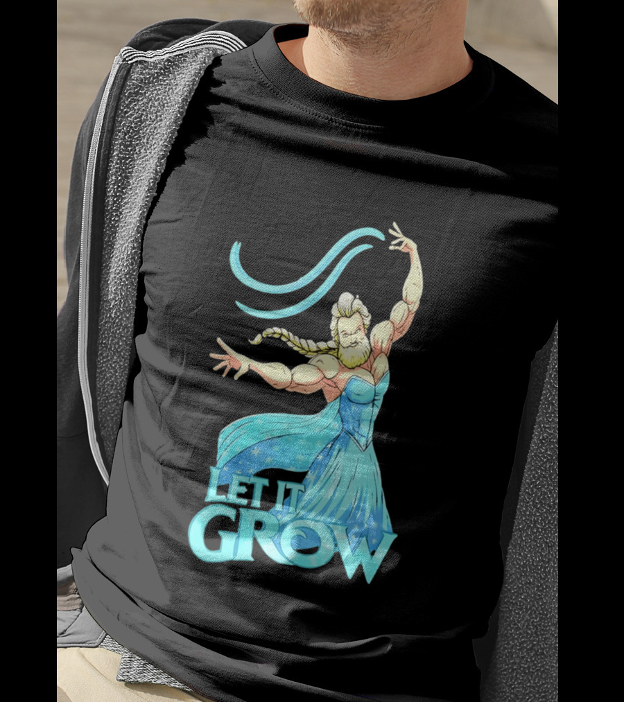 Let It Grow Frozen Elsa Muscular T-Shirt