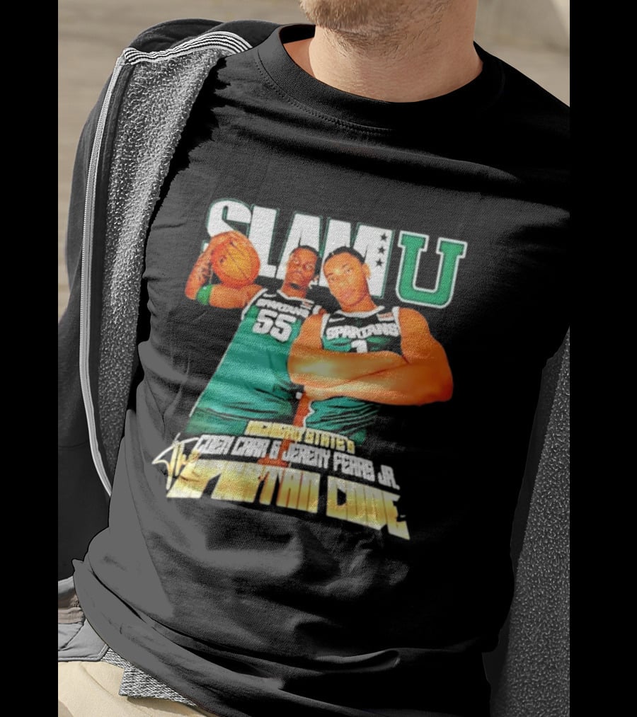 Michigan State Spartans Coen Carr Jeremy Fears Jr SlamU The Spartan Code T-Shirt