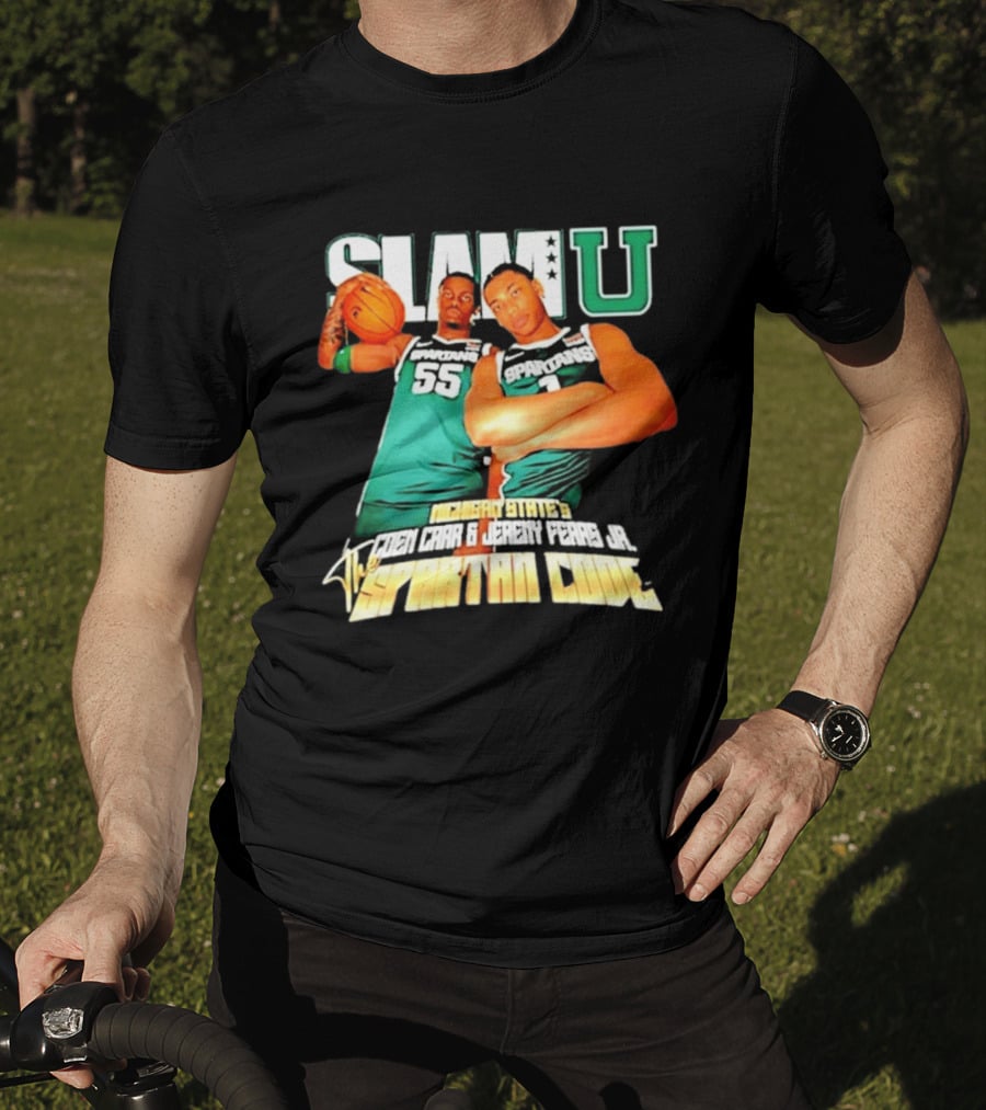 Michigan State Spartans Coen Carr Jeremy Fears Jr SlamU The Spartan Code T-Shirt