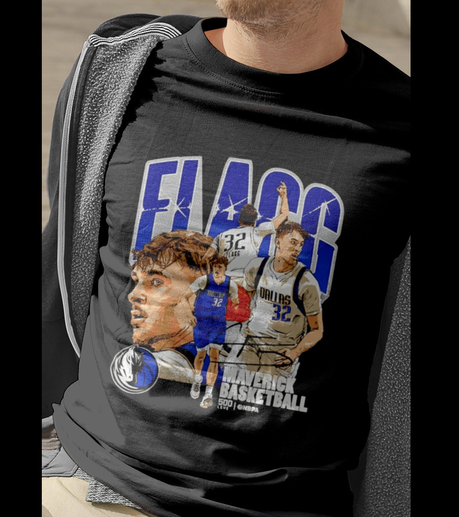 Maverick Basketball Cooper Flagg Dallas NBA 32 Collage T-Shirt