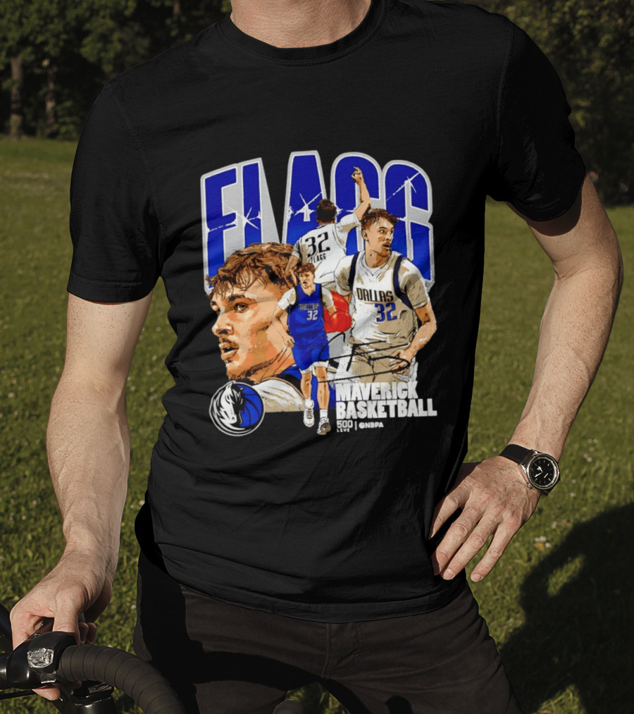 Maverick Basketball Cooper Flagg Dallas NBA 32 Collage T-Shirt