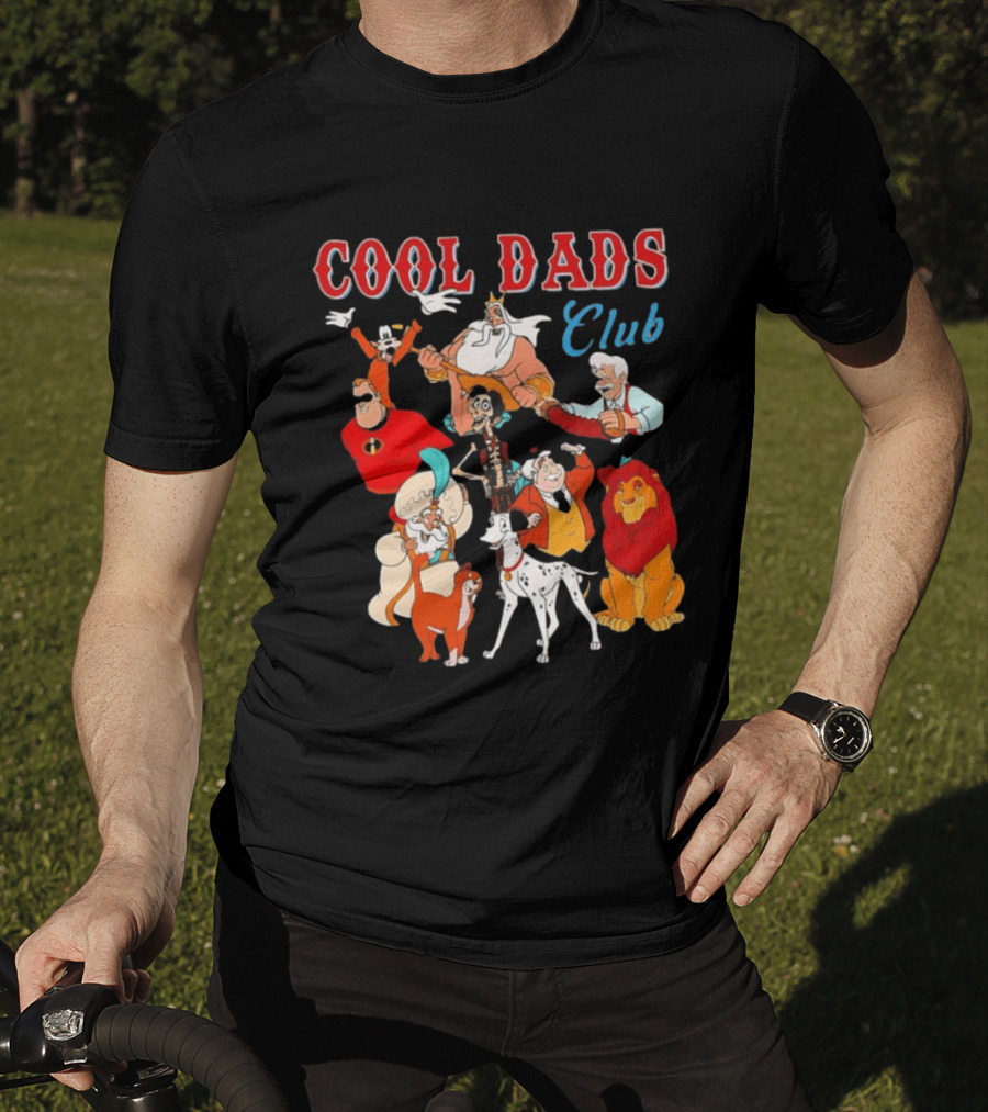 Cool Dads Club Disney Cartoon Characters Magic Fathers Pixar Animation T-Shirt