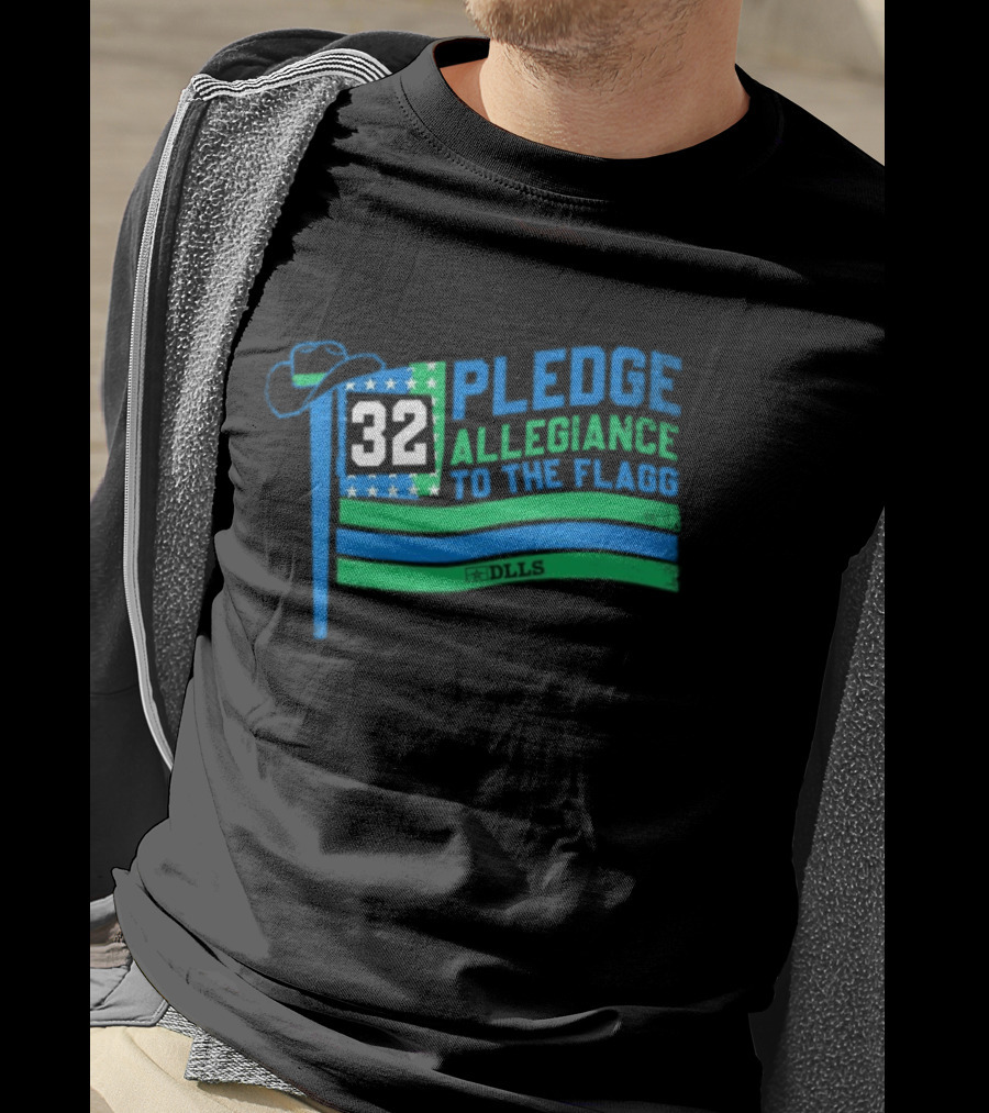Dallas Mavericks Basketball Number 32 Pledge Allegiance To The Flag DLLS T-Shirt