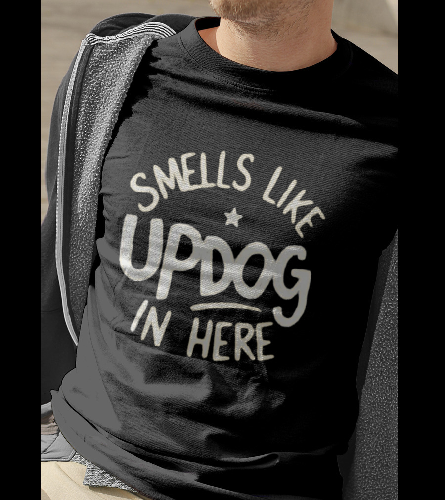 Smells Like Updog In Here Best Shrinking Jimmy T-Shirt