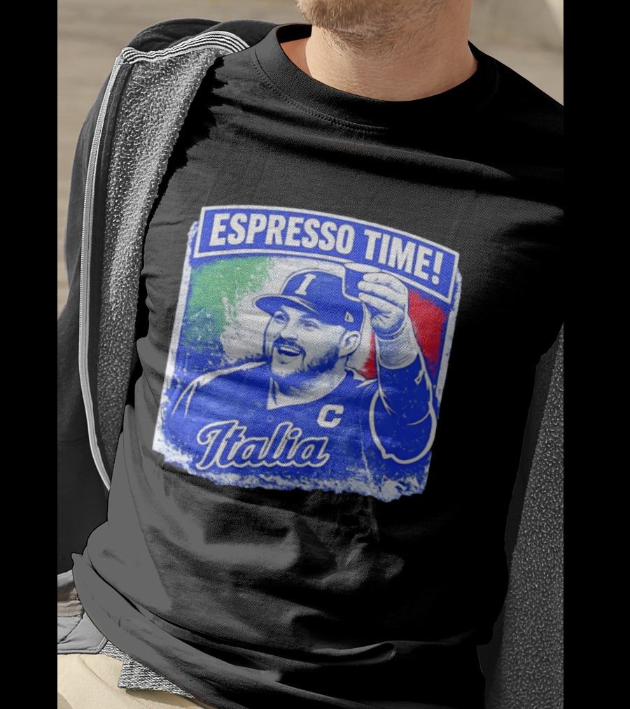Espresso Time Italia Italy Baseball Celebration T-Shirt