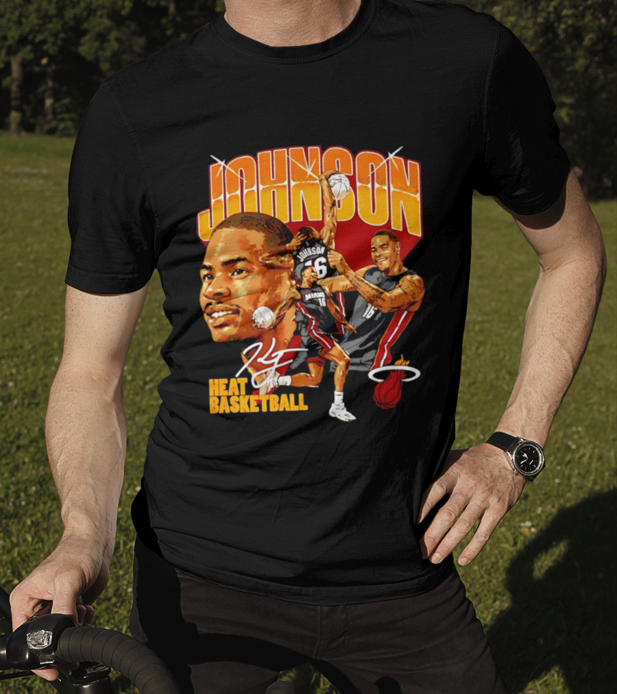 Johnson Miami Heat Basketball Player Collage T-Shirt