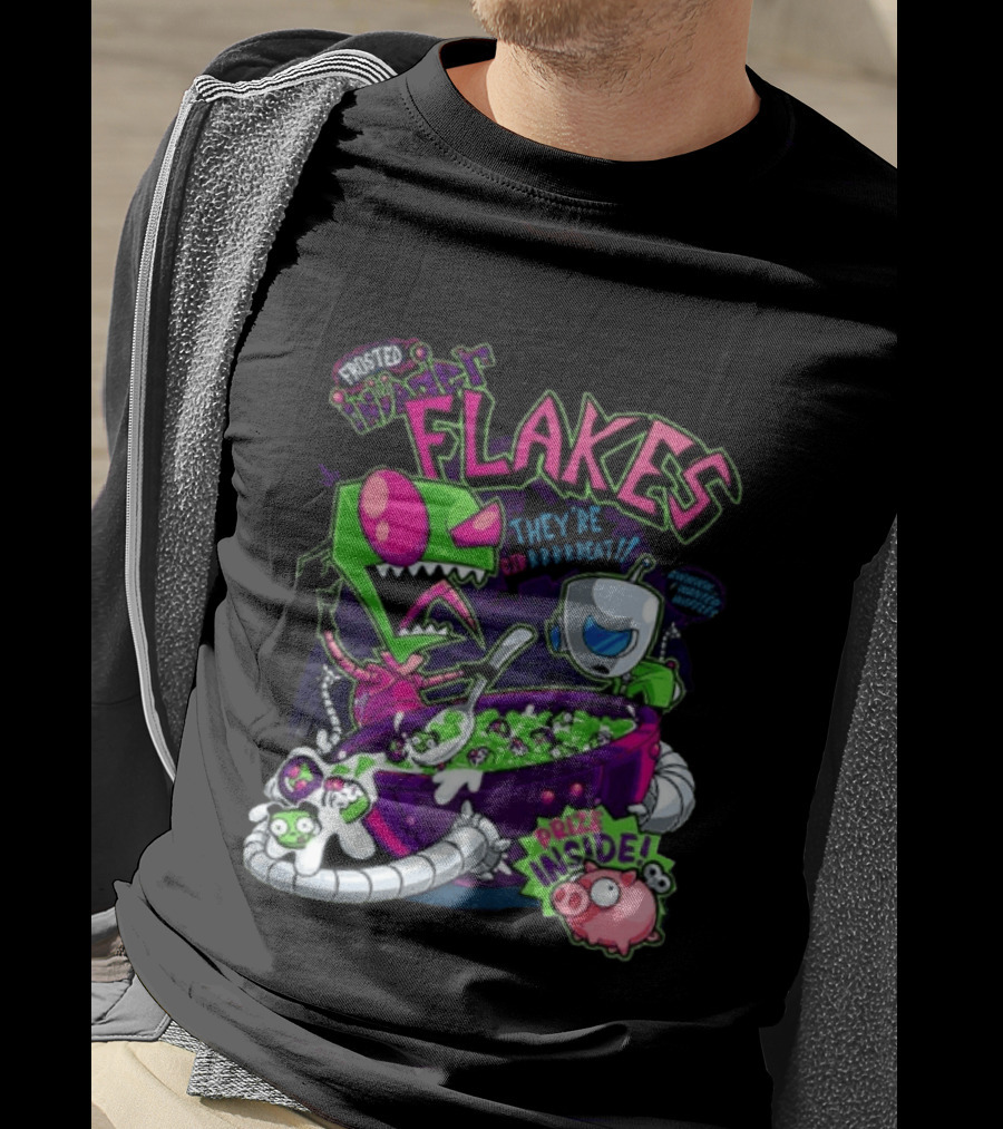 Frosted Invader Zim Flakes They're Irresistible With Prize Inside Piggy T-Shirt