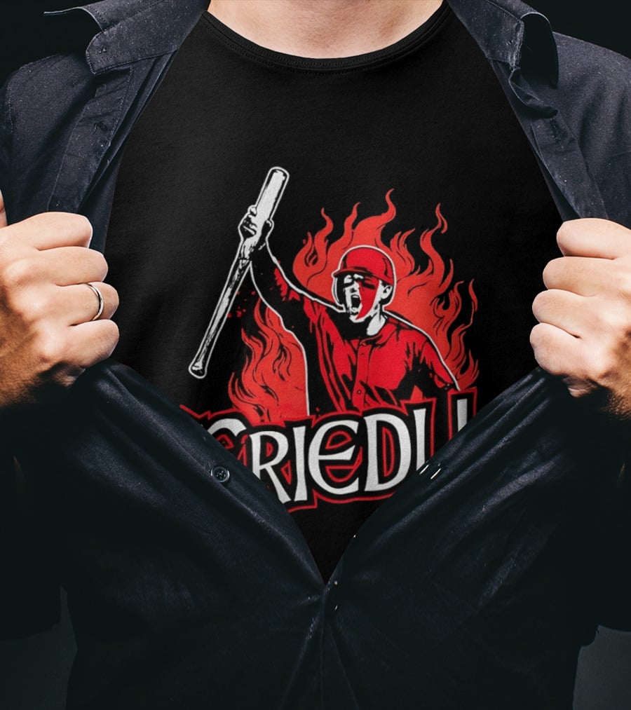 Cincinnati Reds TJ Friedl Battle Cry Fire Friedl! T-Shirt
