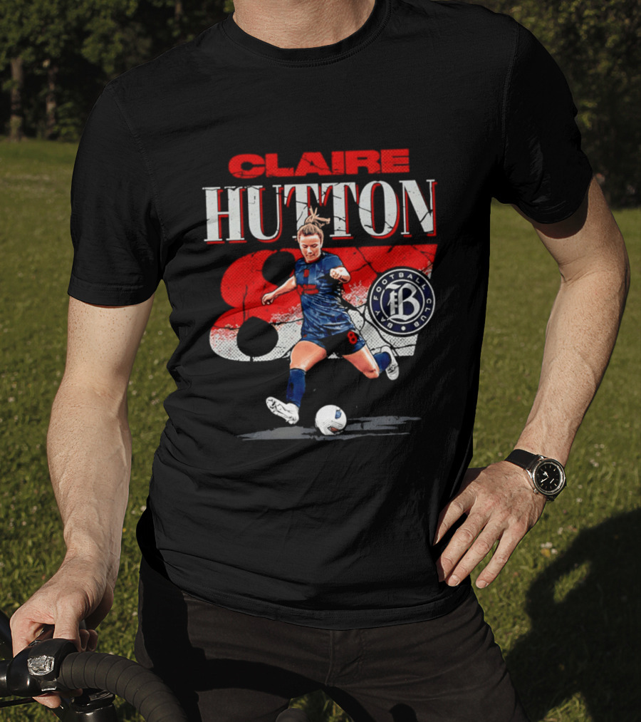 Claire Hutton Bay Football Club 87 Cracked Number T-Shirt