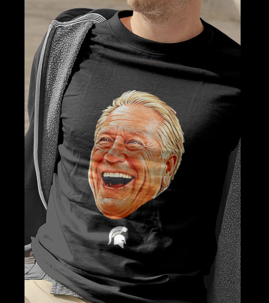 Michigan State Spartans Coach Tom Izzo Big Head T-Shirt
