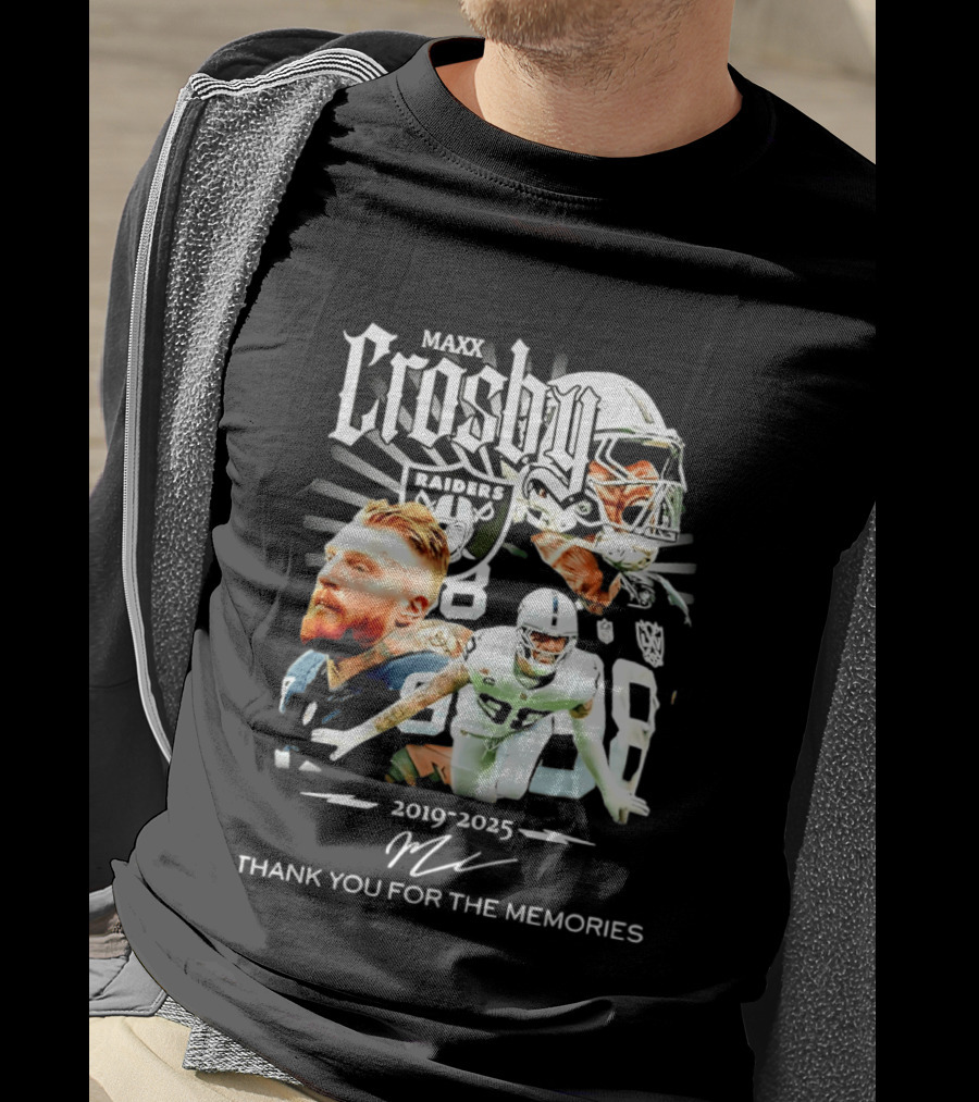 Maxx Crosby Raiders 2019 2025 Thank You For The Memories T-Shirt