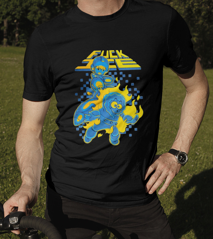 Mega Man Fuck Ice Bold Cartoon T-Shirt