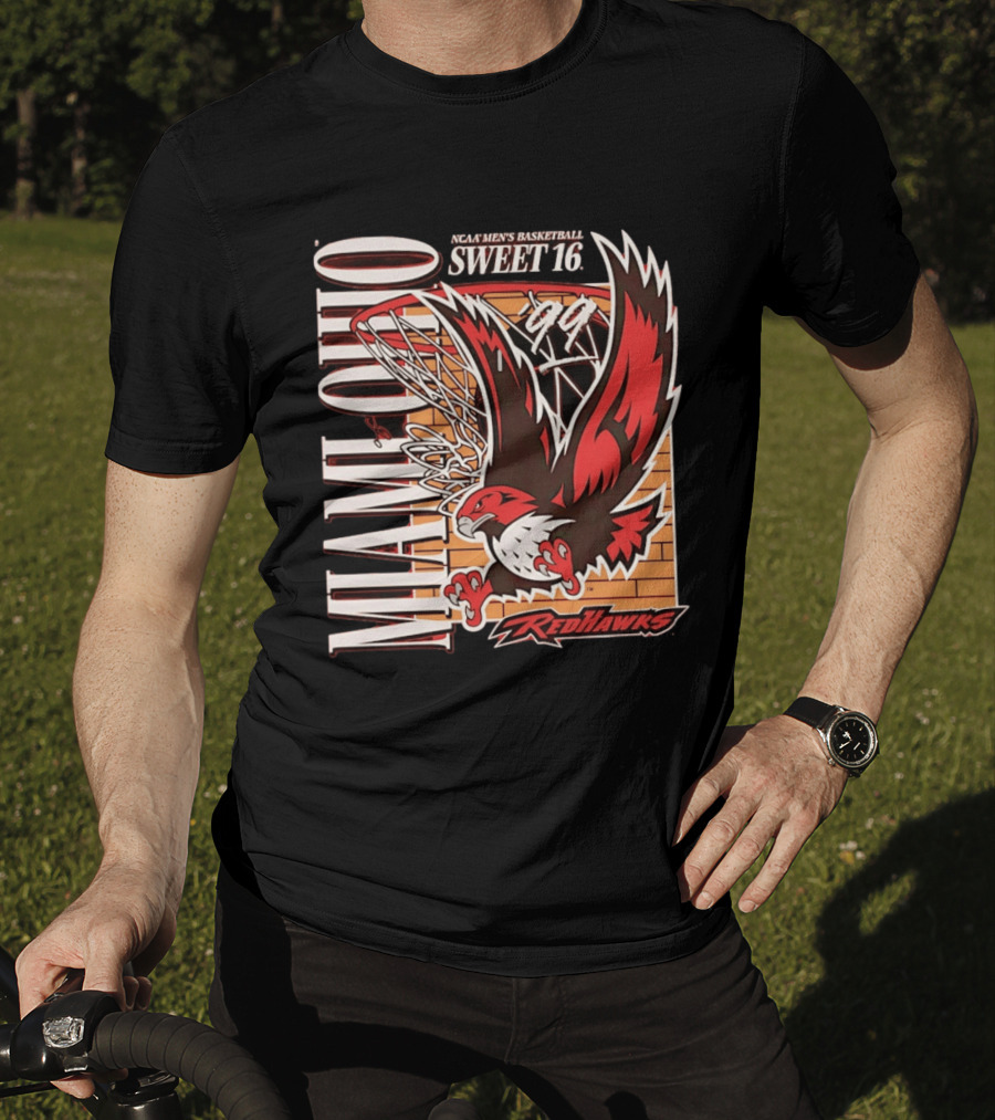 Miami Ohio RedHawks NCAA Men's Basketball Sweet 16 1999 T-Shirt