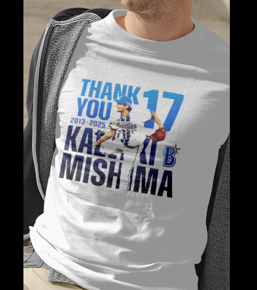 Thank You Kazuki Mishima 17 Yokohama DeNA BayStars 2013 2025 T-Shirt