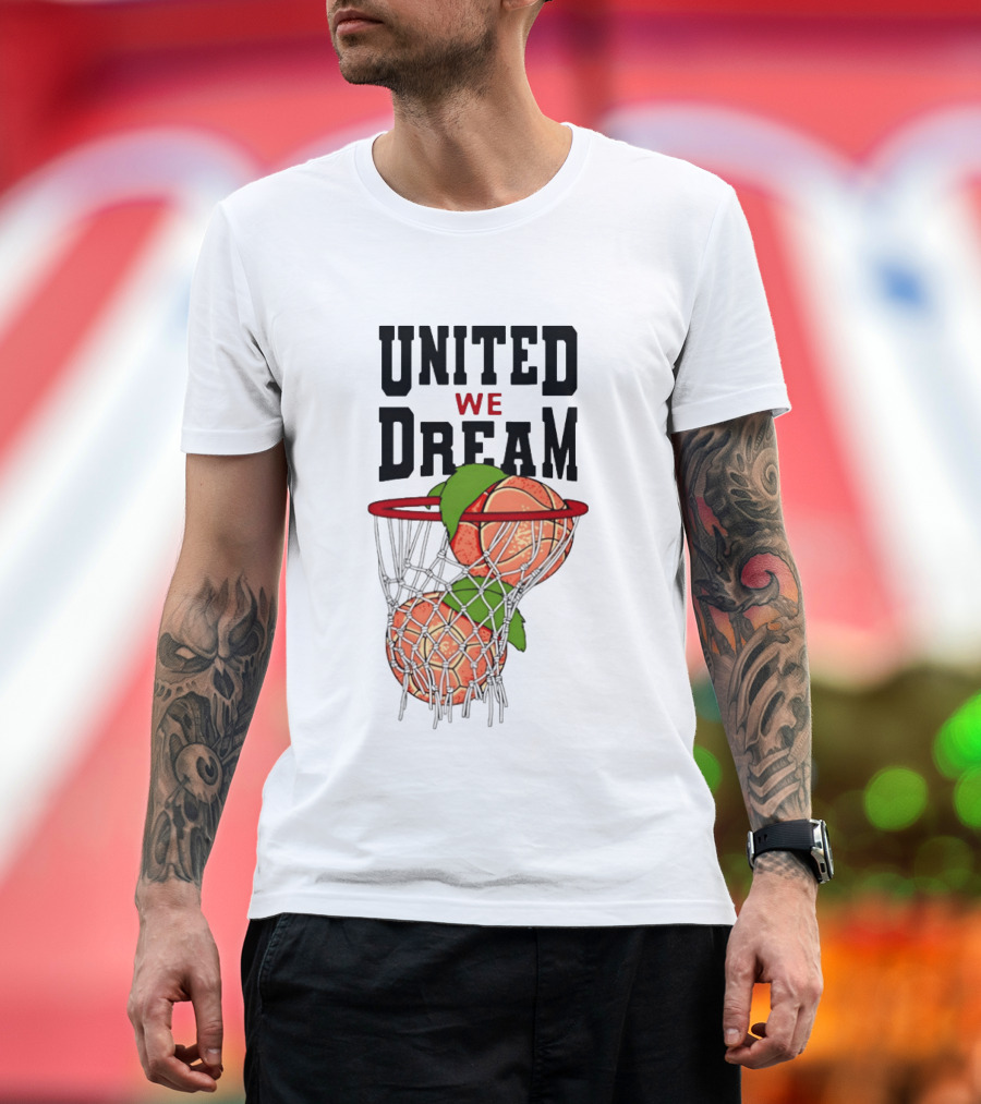United We Dream Basketball Peach In Net 2026 T-Shirt