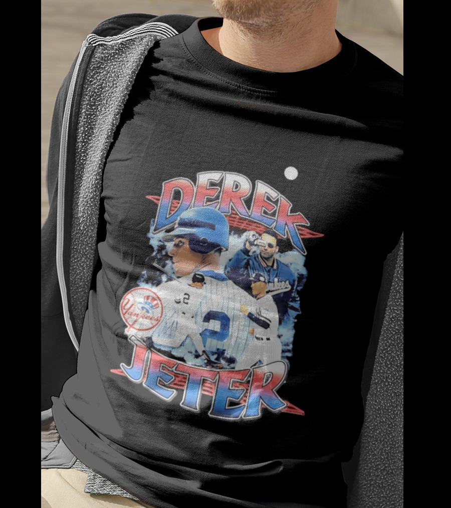 New York Yankees Derek Jeter Legendary Collage Player Yankees T-Shirt