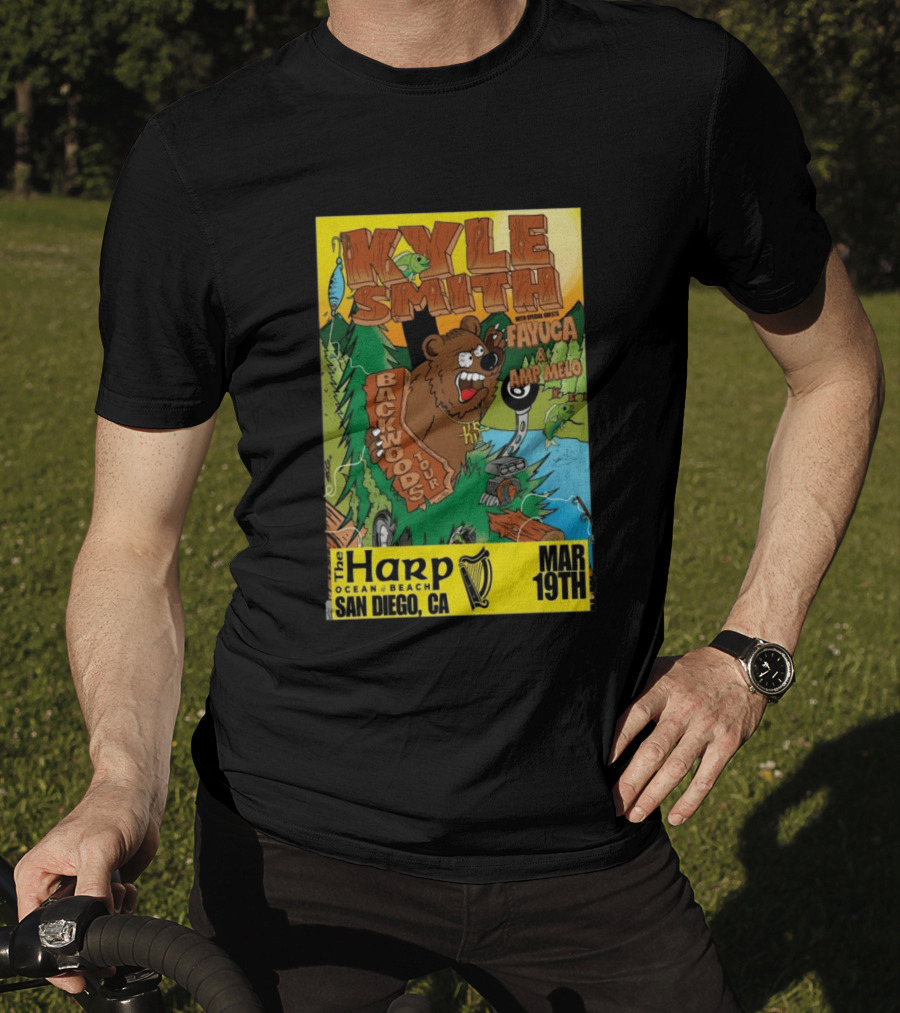 Kyle Smith Backwoods Tour Fayuca Amp Melo The Harp San Diego March 19th T-Shirt