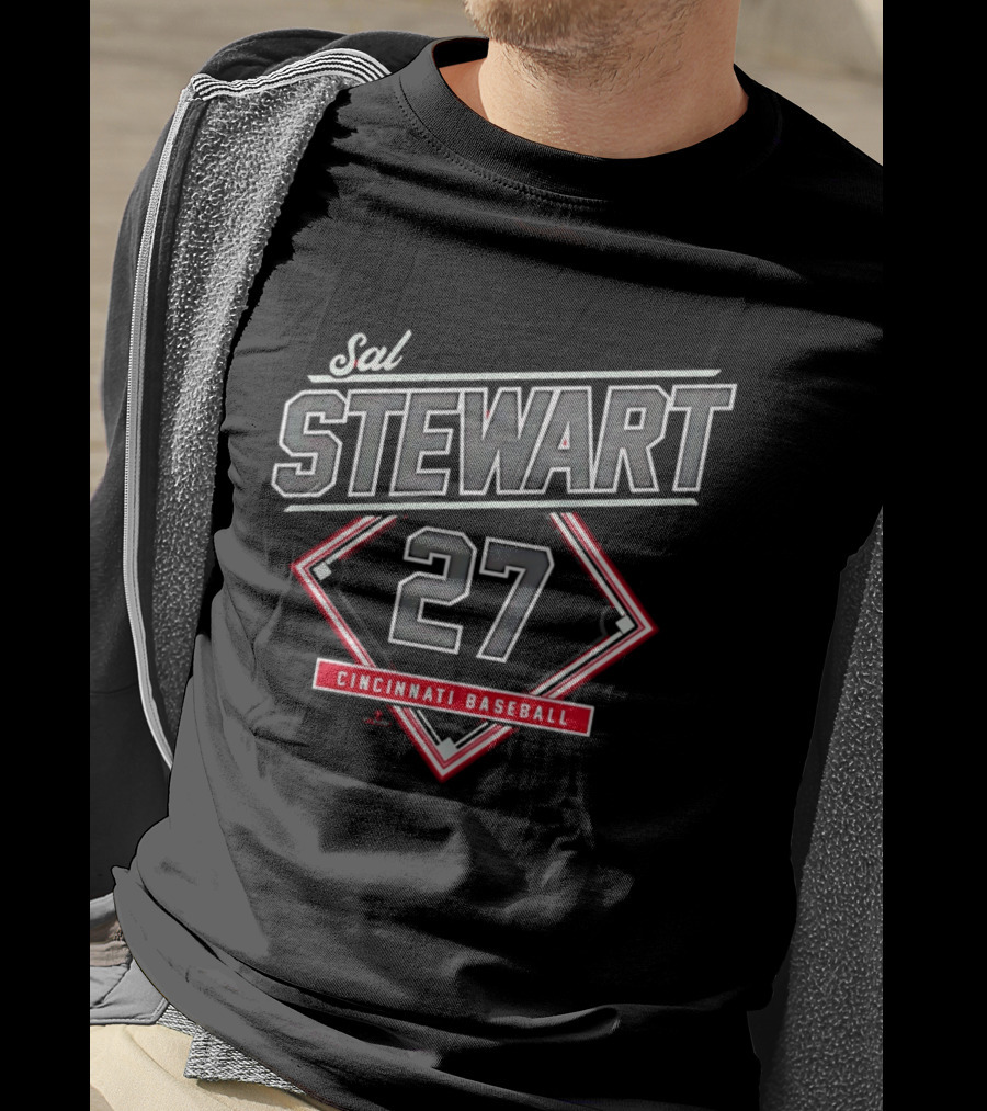 Sal Stewart 27 Cincinnati Baseball T-Shirt