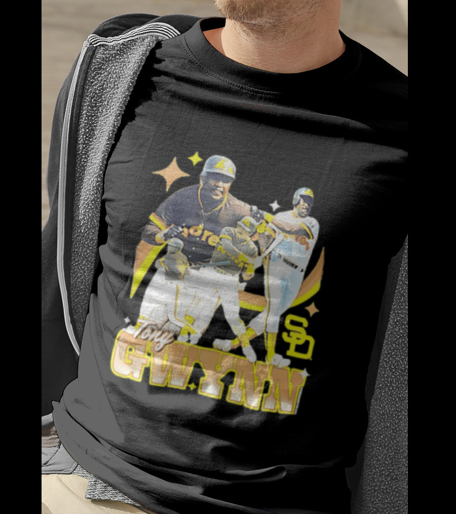 San Diego Padres Tony Gwynn Baseball Legend Collage T-Shirt