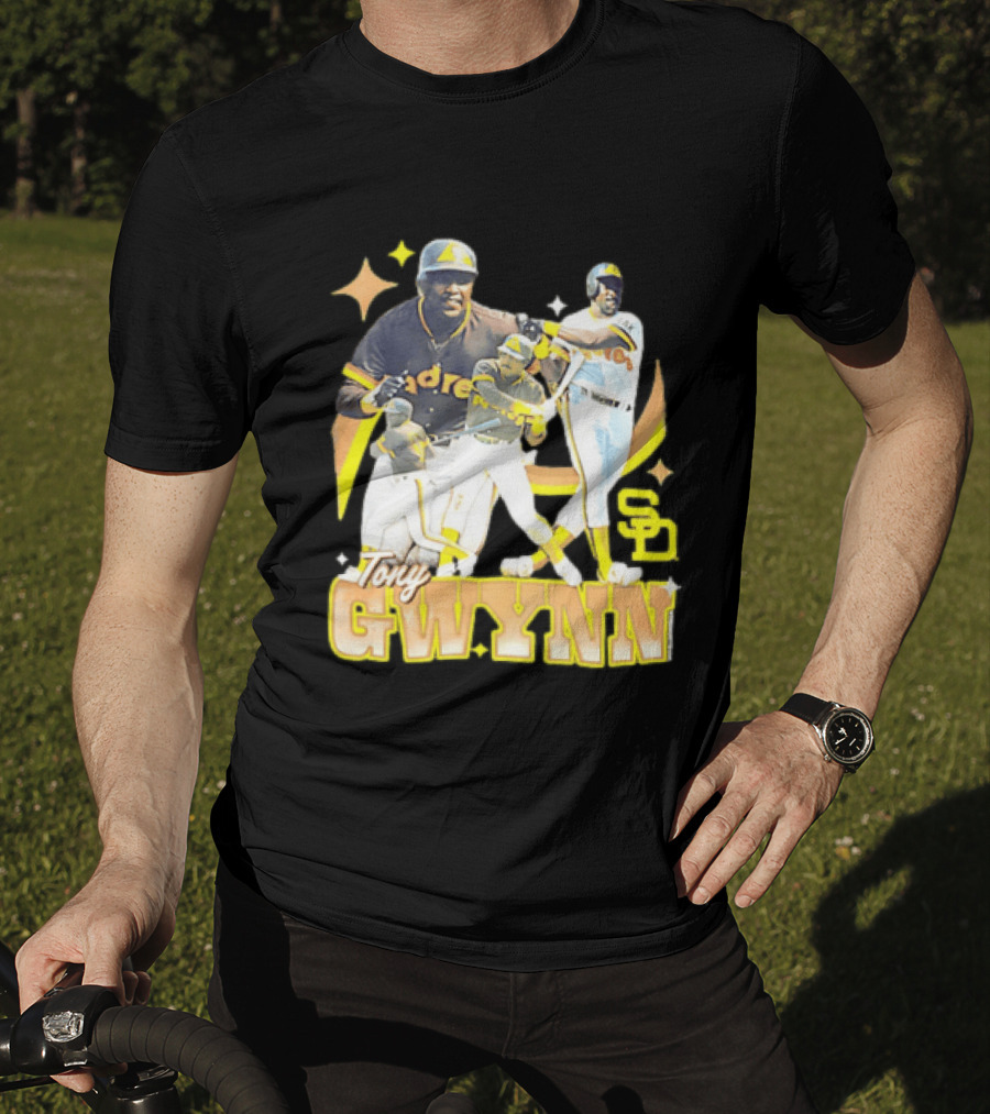 San Diego Padres Tony Gwynn Baseball Legend Collage T-Shirt