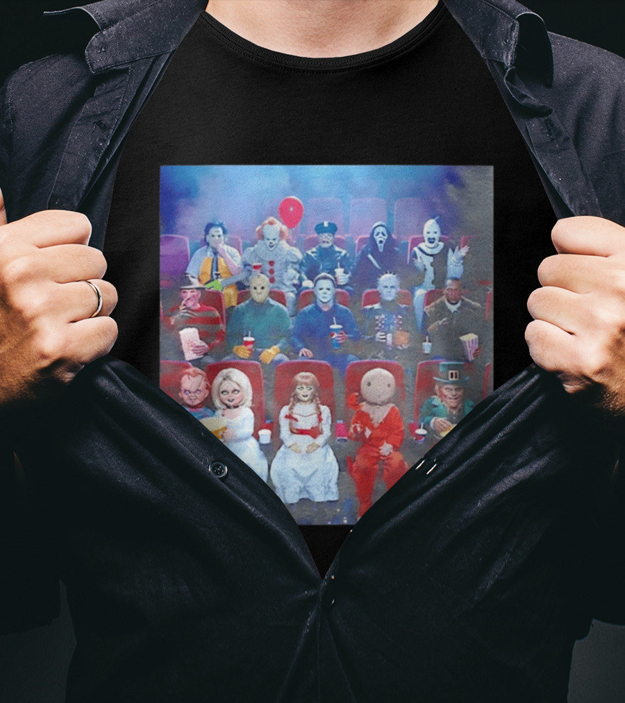 Scary Movie 6 Gathering Horror Characters Ing Together T-Shirt