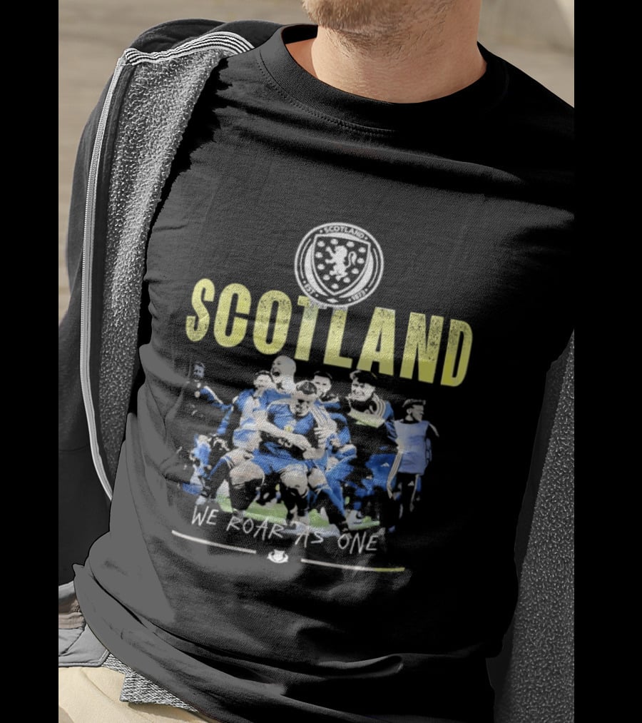 Scotland We Roar As One Team Spirit Rugby Union T-Shirt