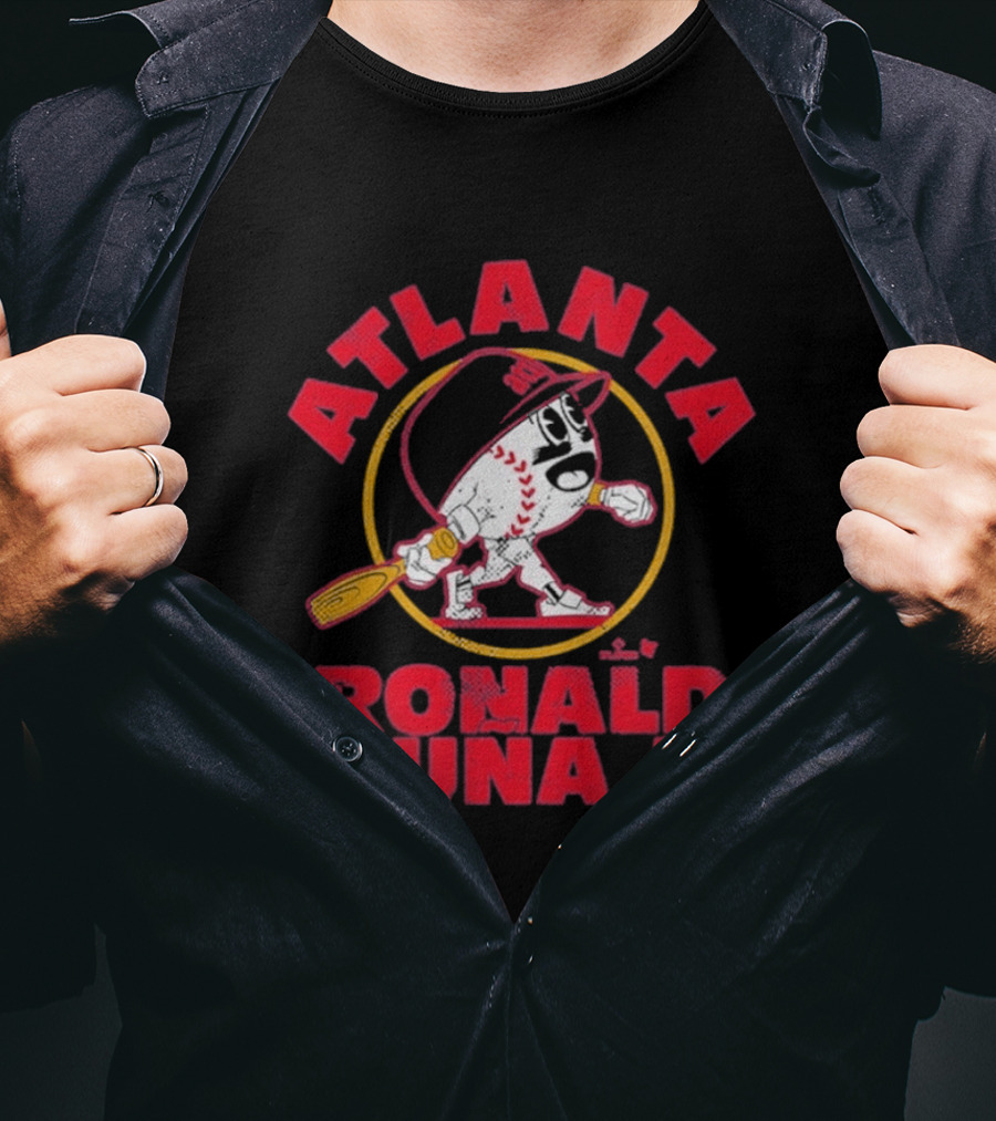 Atlanta Ronald Acuña Jr Baseball Character With Bat T-Shirt