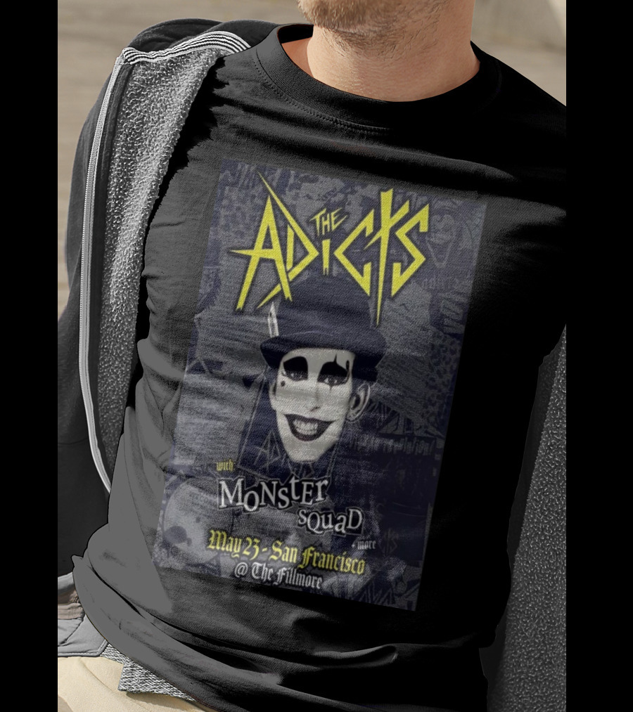 The Adicts Monster Squad San Francisco May 23 2026 Fillmore T-Shirt