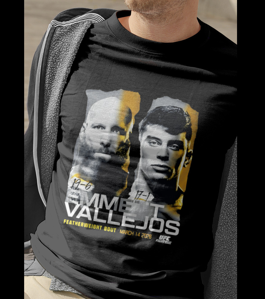 UFC Fight Night Emmett Vallejos Featherweight Bout March 2026 T-Shirt