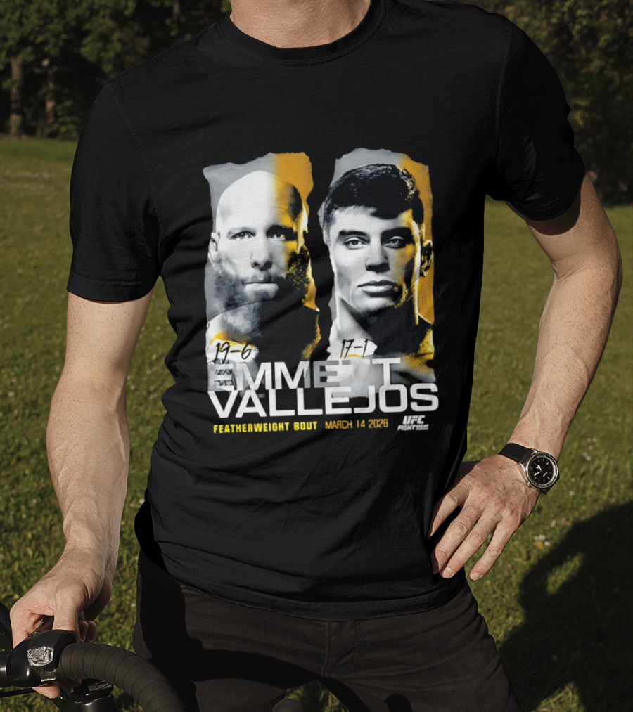 UFC Fight Night Emmett Vallejos Featherweight Bout March 2026 T-Shirt