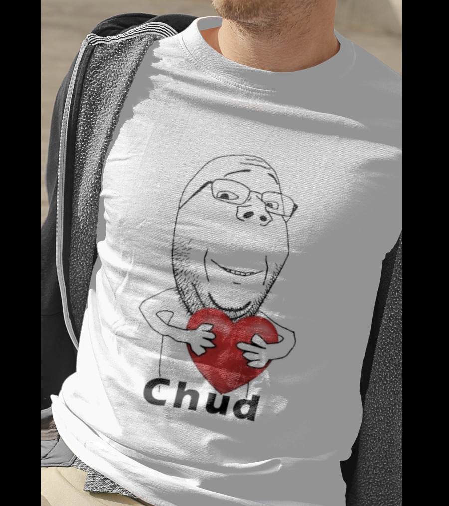 Chud Guy Chudjak Holding Red Heart Sketch T-Shirt