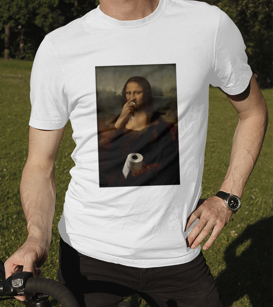 Mona Luisa Toilet Paper Painting Meme T-Shirt