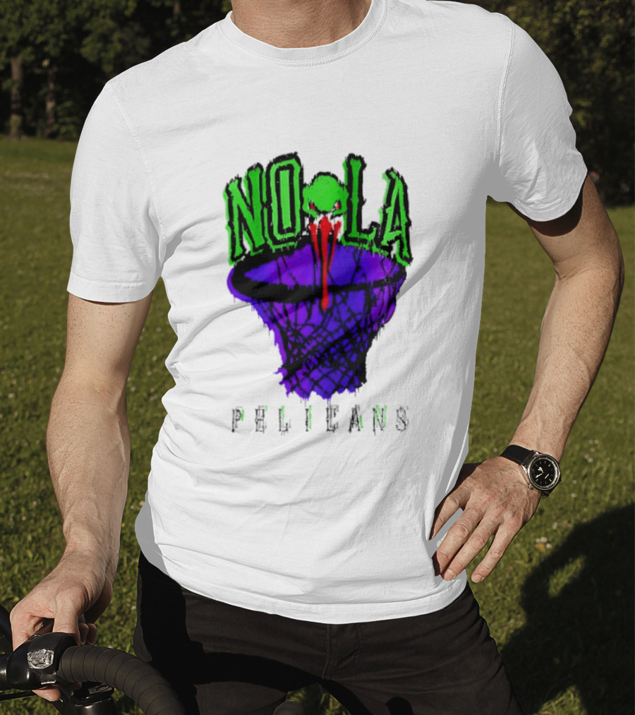 NOLA Pelicans Fest 2026 Basketball Hoop Alien T-Shirt