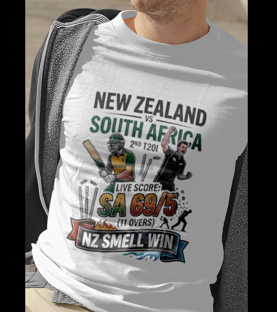 New Zealand Vs South Africa 2nd T20I Live Score SA 69/5 NZ Will Win T-Shirt